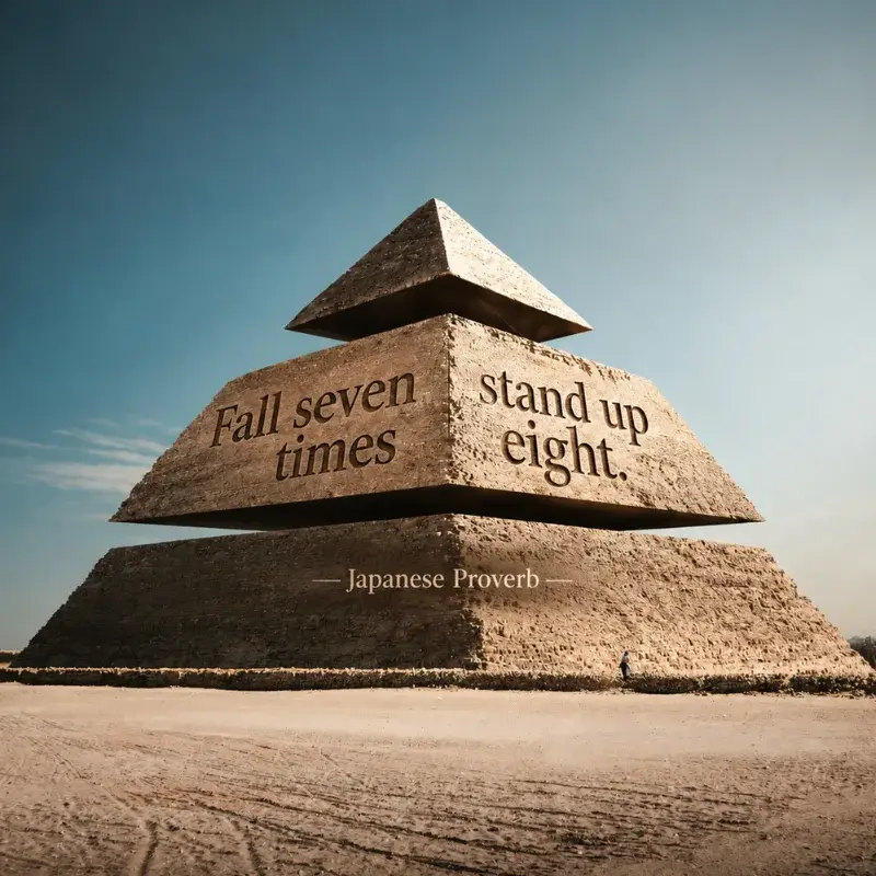 "Fall seven times stand up eight." — Japanese Proverb