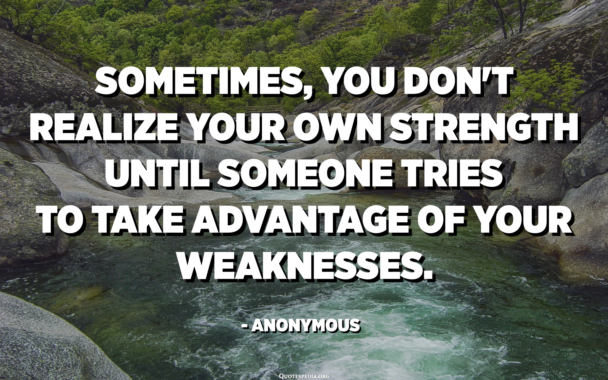 Sometimes, You Don't Realize Your Own Strength Until Someone Tries To ...