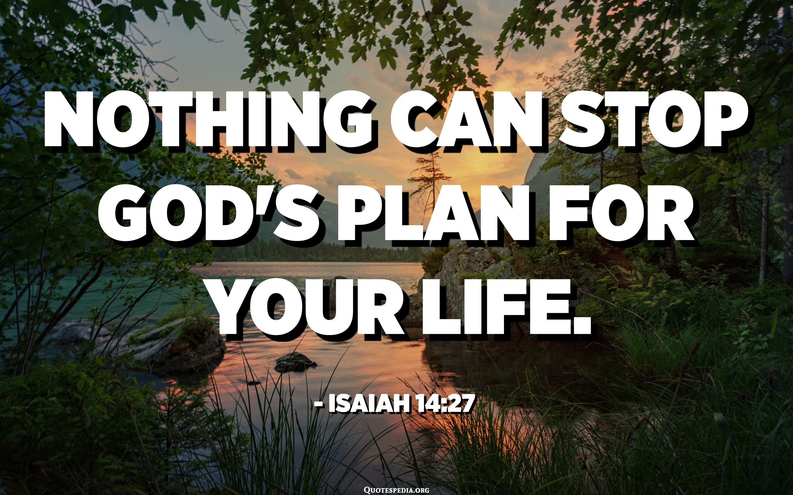 Nothing Can Stop God's Plan For Your Life. - Isaiah 14:27 - Quotespedia.org